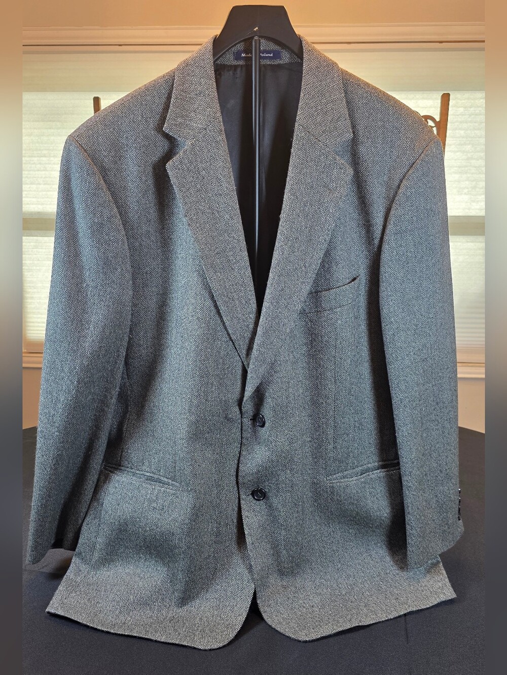 Alan Flusser Gray Herringbone Sport Coat